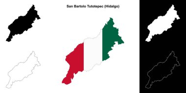 San Bartolo Tutotepec belediyesi (Hidalgo) ana hat haritası seti
