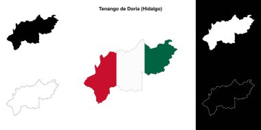 Tenango de Doria belediyesi (Hidalgo) ana hat haritası seti