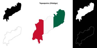 Tepeapulco belediyesi (Hidalgo) ana hat haritası seti