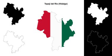 Tepeji del Rio belediyesi (Hidalgo) ana hat haritası seti