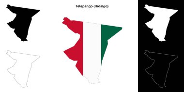 Tetepango belediyesi (Hidalgo) ana hat haritası seti