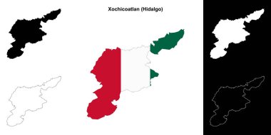 Xochicoatlan belediyesi (Hidalgo) ana hat haritası seti