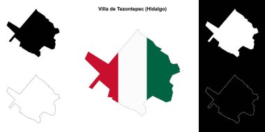 Villa de Tezontepec belediyesi (Hidalgo) ana hat haritası seti