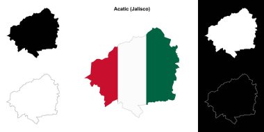 Acatic belediyesi (Jalisco) ana hat haritası seti