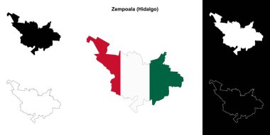 Zempoala belediyesi (Hidalgo) ana hat haritası seti
