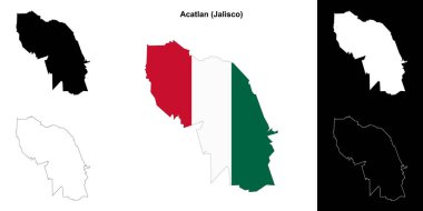 Acatlan belediyesi (Jalisco) ana hat haritası seti