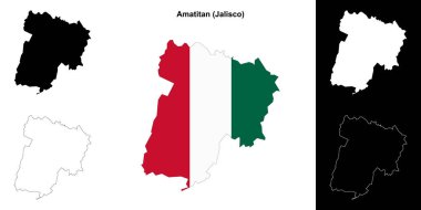 Amatitan belediyesi (Jalisco) ana hat haritası seti