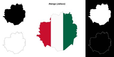 Atengo belediyesi (Jalisco) ana hat haritası seti