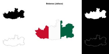 Bolanos belediyesi (Jalisco) ana hat haritası seti