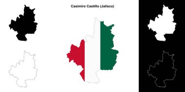 Casimiro Castillo Belediyesi (Jalisco) ana hat haritası seti