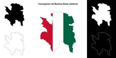 Concepcion de Buenos Aires belediyesi (Jalisco) ana hat haritası seti