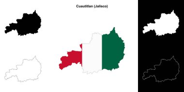 Cuautitlan belediyesi (Jalisco) ana hat haritası seti