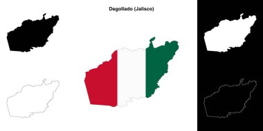 Degollado belediyesi (Jalisco) ana hat haritası seti