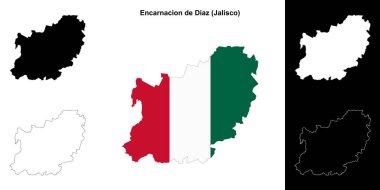 Encarnacion de Diaz belediyesi (Jalisco) ana hat haritası seti