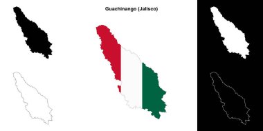 Guachinango belediyesi (Jalisco) ana hat haritası seti