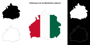 Ixtlahuacan de los Membrillos belediyesi (Jalisco) ana hat haritası seti