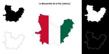 La Manzanilla de la Paz belediyesi (Jalisco) ana hat haritası seti