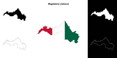 Magdalena belediyesi (Jalisco) ana hat haritası seti