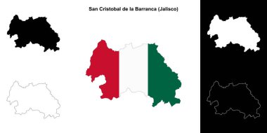 San Cristobal de la Barranca belediyesi (Jalisco) ana hat haritası seti