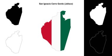 San Ignacio Cerro Gordo belediyesi (Jalisco) ana hat haritası seti