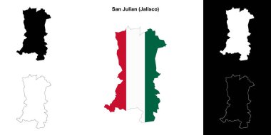 San Julian belediyesi (Jalisco) ana hat haritası seti