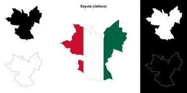 Sayula belediyesi (Jalisco) ana hat haritası seti