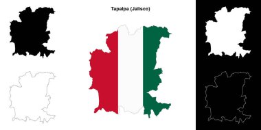 Tapalpa belediyesi (Jalisco) ana hat haritası seti