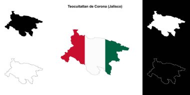 Teocuitatlan de Corona belediyesi (Jalisco) ana hat haritası seti