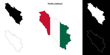 Tonila belediyesi (Jalisco) ana hat haritası seti