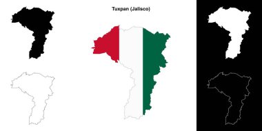 Tuxpan belediyesi (Jalisco) ana hat haritası seti