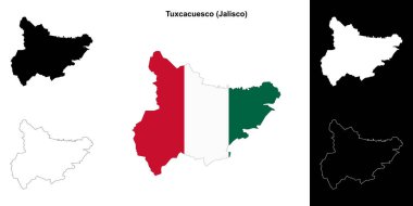 Tuxcacuesco belediyesi (Jalisco) ana hat haritası seti