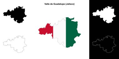 Valle de Guadalupe belediyesi (Jalisco) ana hat haritası seti