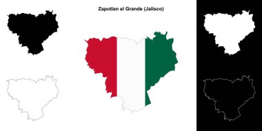Zapotlan el Grande Belediyesi (Jalisco) ana hat haritası seti