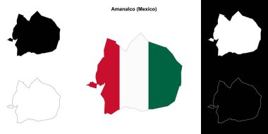 Amanalco belediyesi (Meksika) ana hat haritası seti