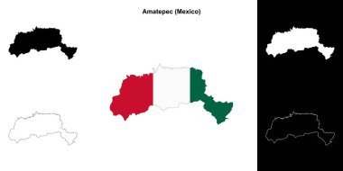 Amatepec Belediyesi (Meksika) ana hat haritası seti