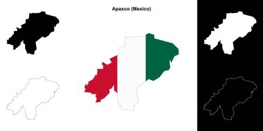 Apaxco belediyesi (Meksika) ana hat haritası seti