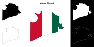Atenco belediyesi (Meksika) ana hat haritası seti