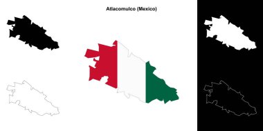 Atlacomulco belediyesi (Meksika) ana hat haritası seti