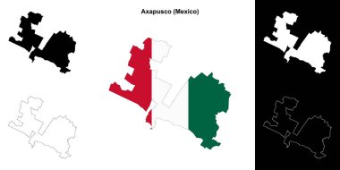 Axapusco belediyesi (Meksika) ana hat haritası seti