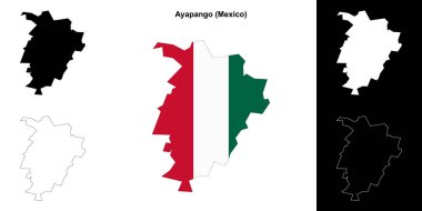 Ayapango belediyesi (Meksika) ana hat haritası seti