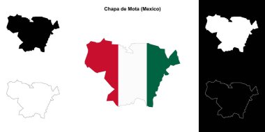 Chapa de Mota belediyesi (Meksika) ana hat haritası seti