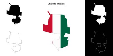 Chiautla belediyesi (Meksika) ana hat haritası seti