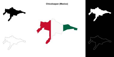 Chicoloapan belediyesi (Meksika) ana hat haritası seti