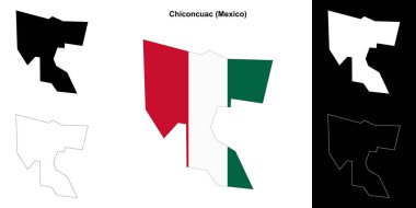 Chiconcuac belediyesi (Meksika) ana hat haritası seti