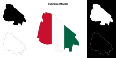 Cocotitlan Belediyesi (Meksika) ana hat haritası seti