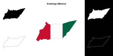 Ecatzingo belediyesi (Meksika) ana hat haritası seti