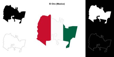 El Oro belediyesi (Meksika) ana hat haritası seti