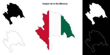 Ixtapan de la Sal belediyesi (Meksika) ana hat haritası seti
