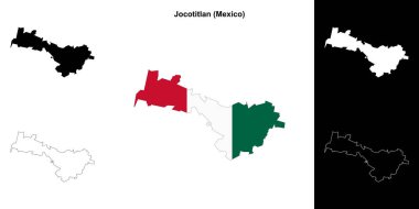 Jocotitlan belediyesi (Meksika) ana hat haritası seti