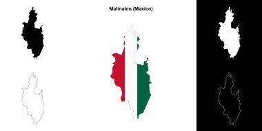 Malinalco belediyesi (Meksika) ana hat haritası seti